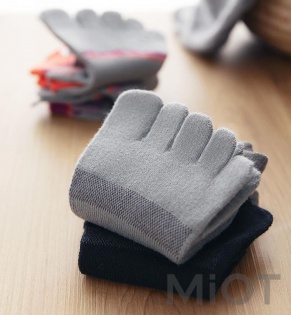Шкарпетки 90FUN Coolmas Sports Five Finger Socks 2 pairs Grey 35-39